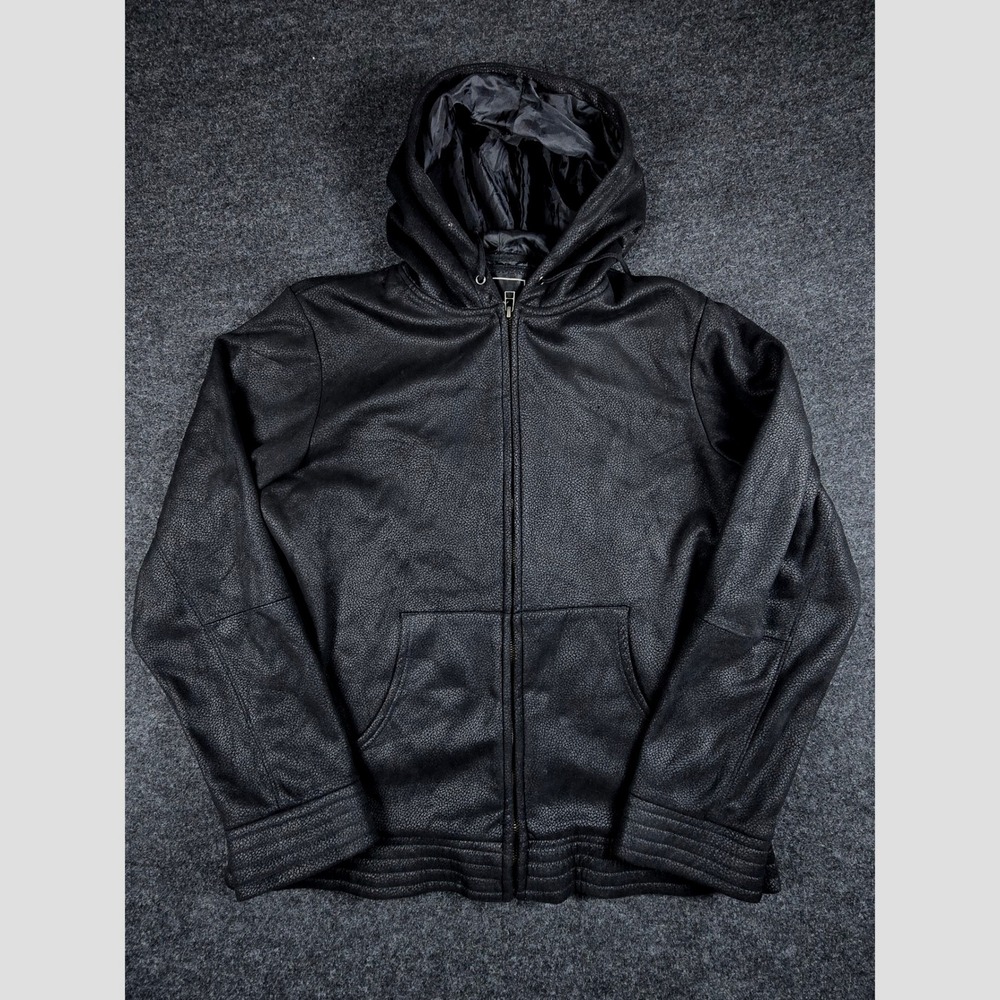 Y2K OBEY Propaganda Men's Charcoal Gray Full Zip Hoodie Streetwear Skate Size L
